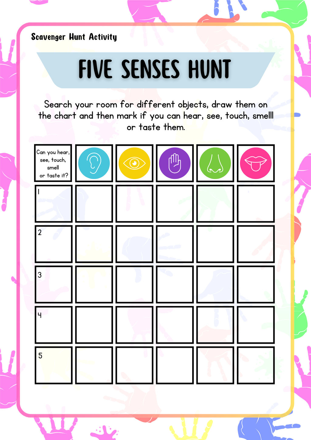 My Body & Five Senses Activity Pack (Ages 5-7) | Human Body & Sensory Science Worksheets