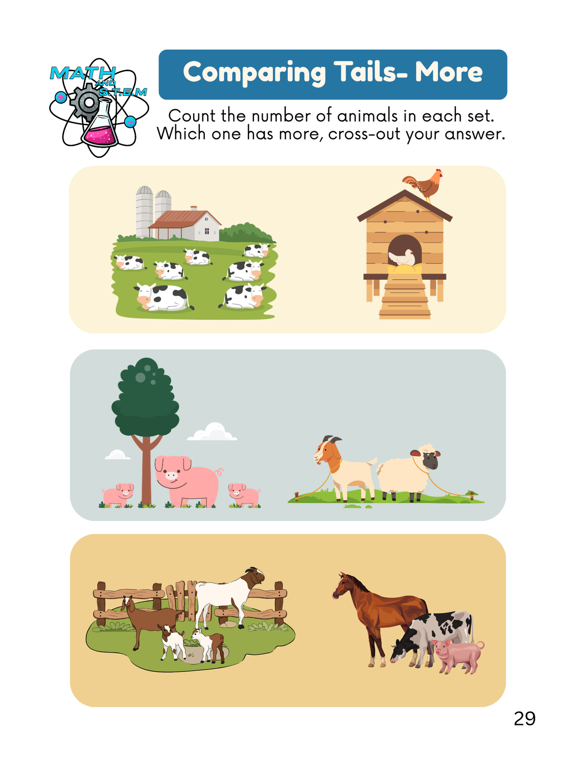 Preschool Workbook Month 4: Animals Around Us (Pre-K3 & Pre-K4) | December Comprehensive Curriculum