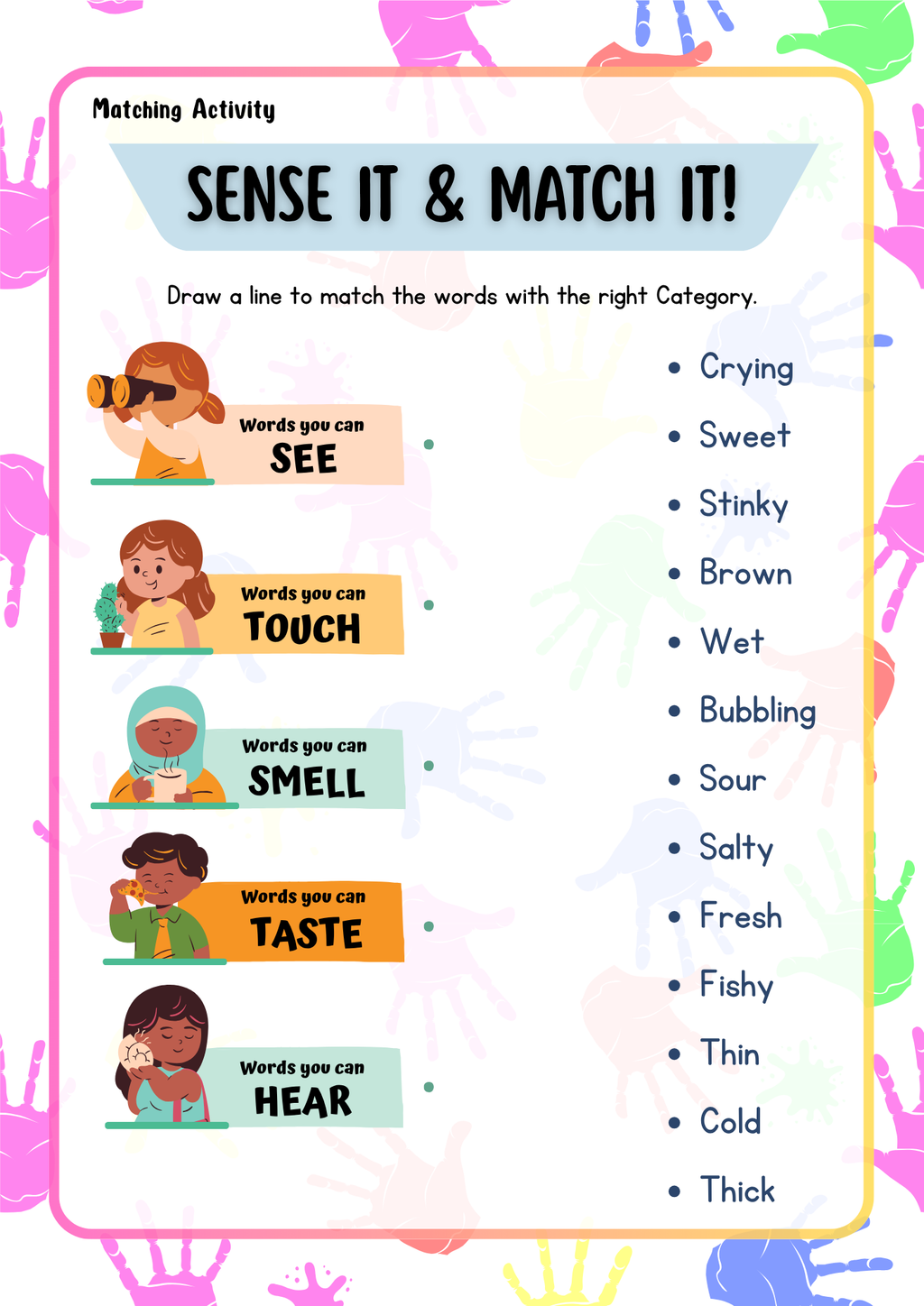 My Body & Five Senses Activity Pack (Ages 5-7) | Human Body & Sensory Science Worksheets