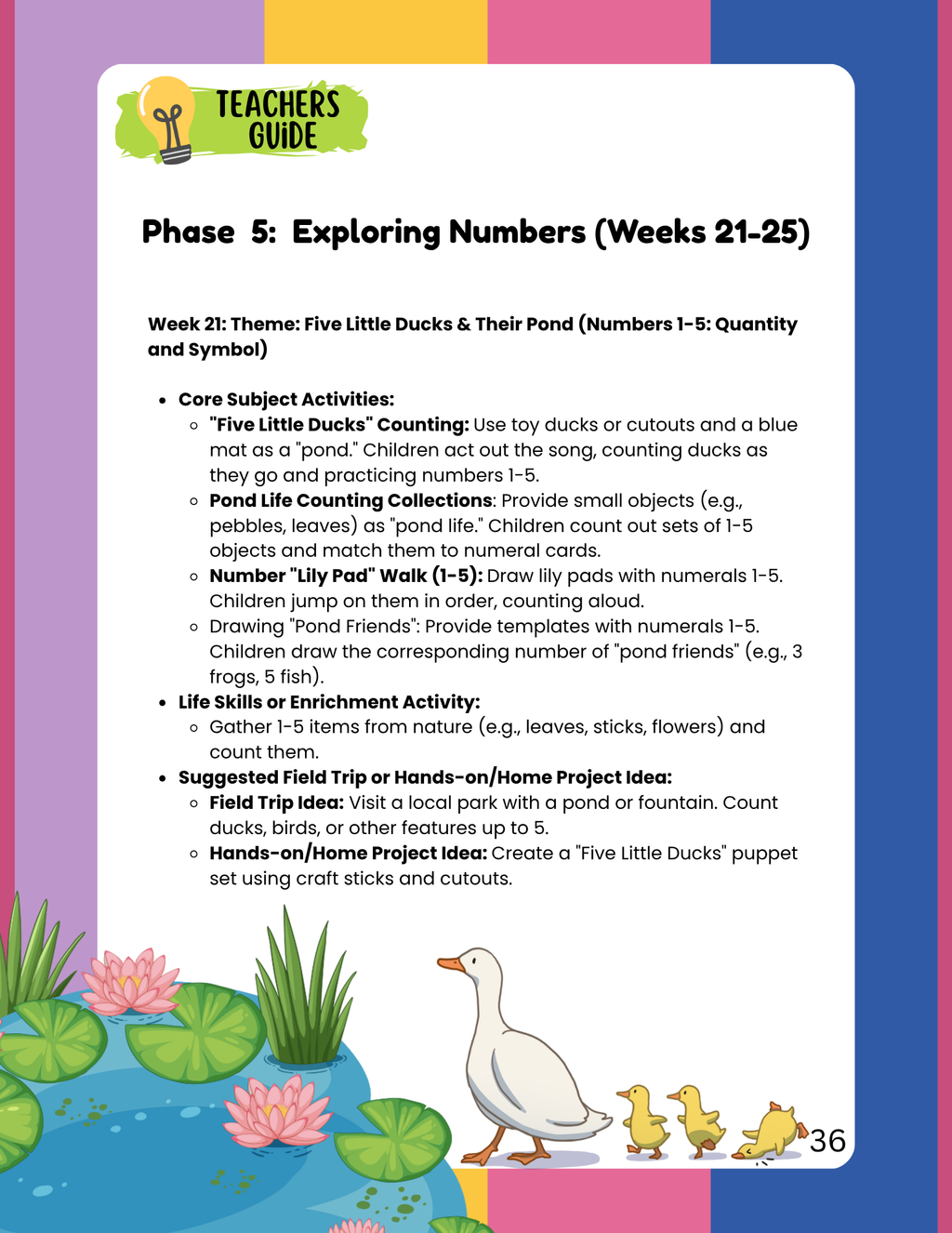 Thematic Unit Kindergarten Math Curriculum & Assessment Guide | Homeschool Teacher Manual