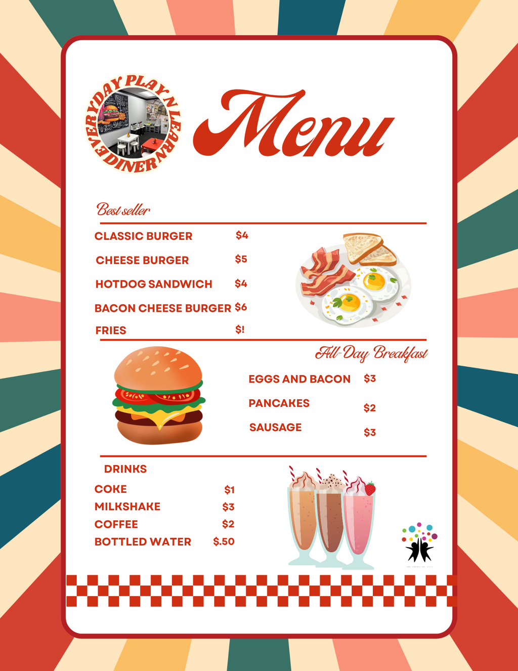 Diner Pretend Play Activity Guide | Printable Restaurant Role-Play & Applied Math Workbook