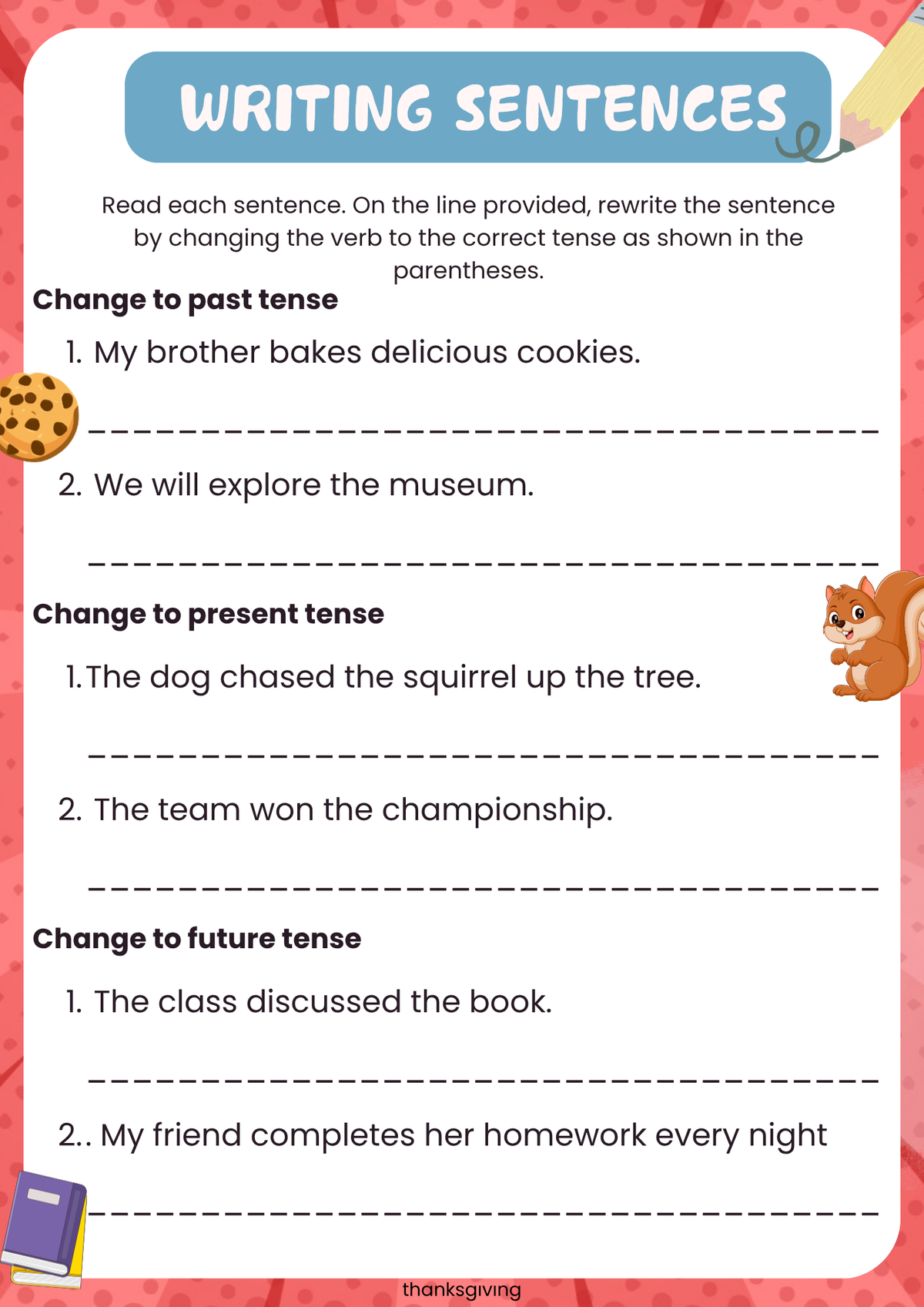 Verbs & Tenses (5th–6th Grade): Build Strong Sentences Supplemental Activity Unit (Sample)| Everyday Play N Learn Curriculum Series