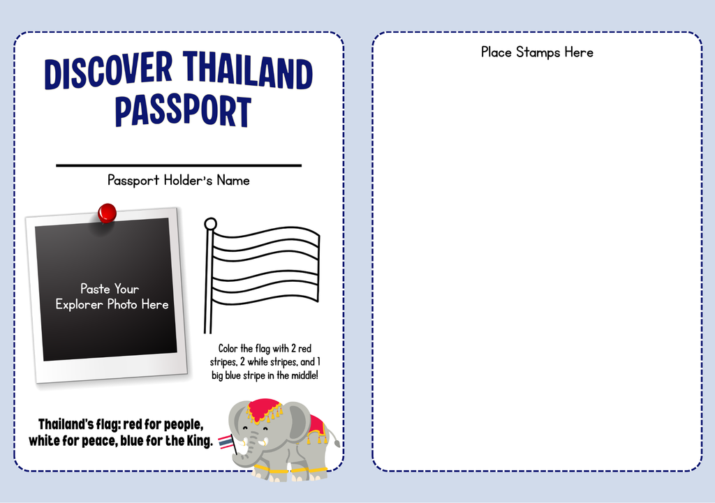 Thailand World Traveler Passport Booklet | Geography & Social Studies Mini Activity Unit