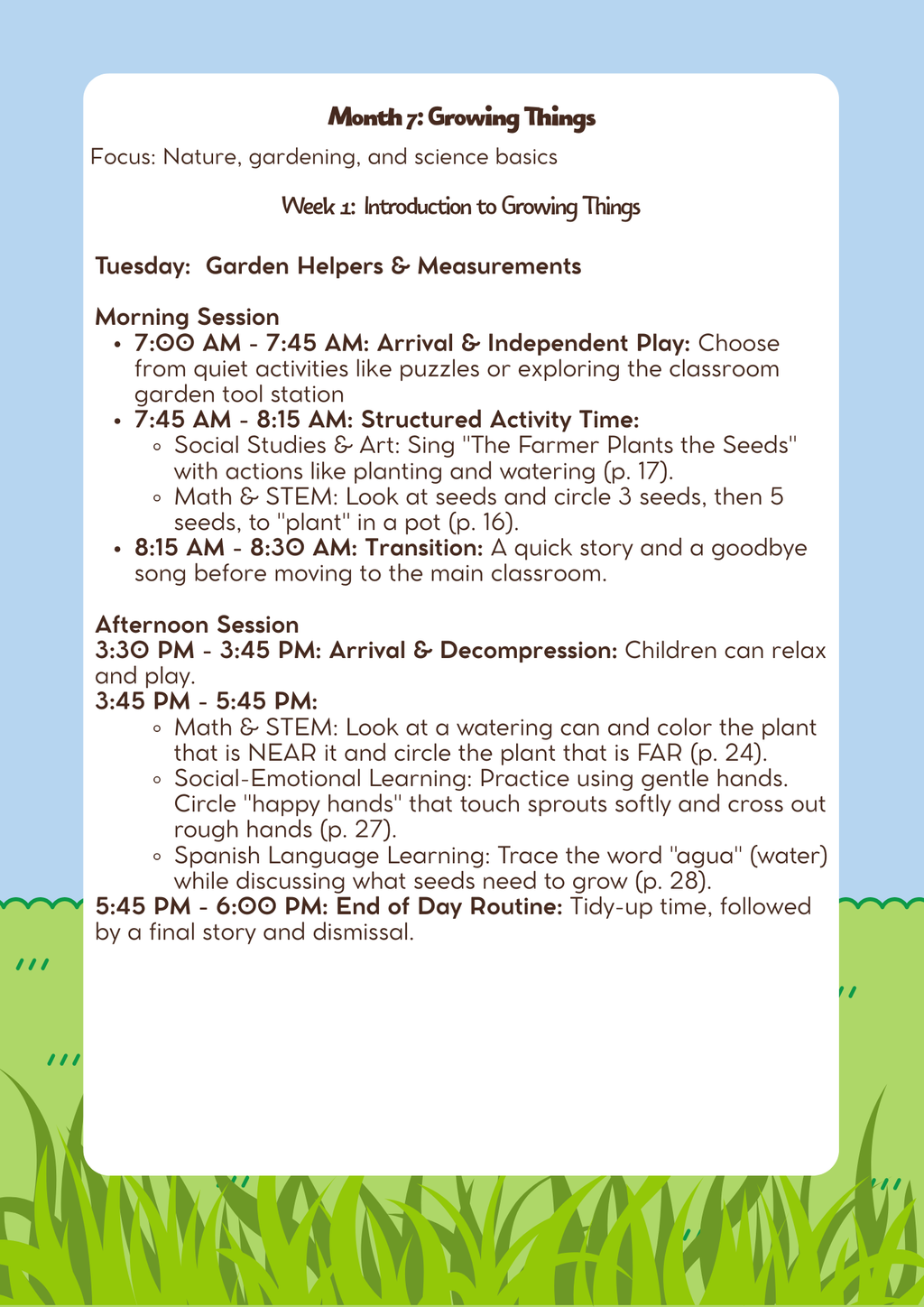 3–4 Years Old- Lesson Plan: Growing Things (Month 7) | Everyday Play N Learn Curriculum Series