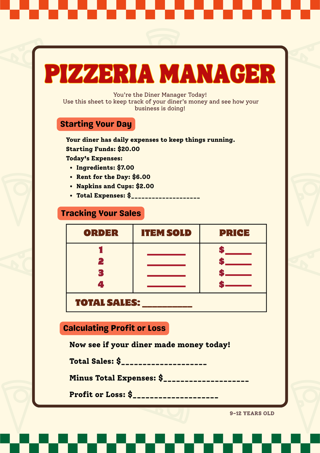 Cri's Pizzeria: Pretend Play Guide & Activity Workbook | Pretend Play Series