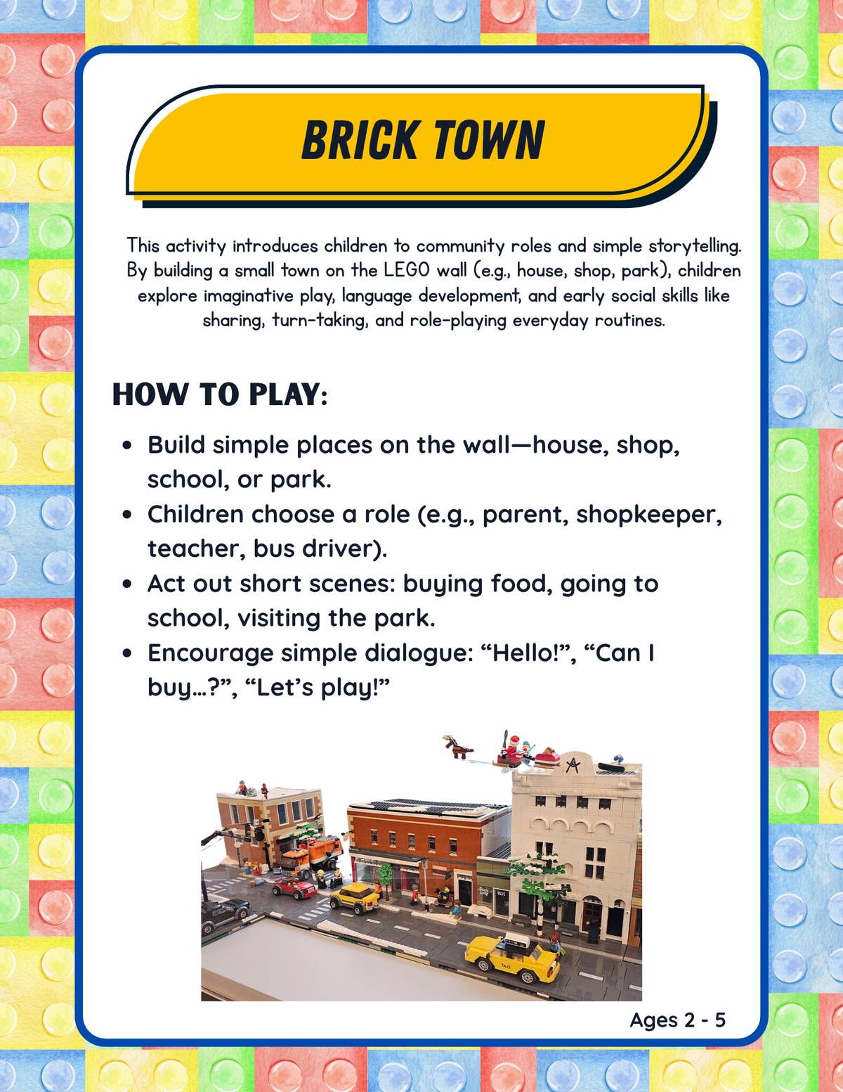 LEGO Wall: Pretend Play Guide & Activity Workbook | Pretend Play Series