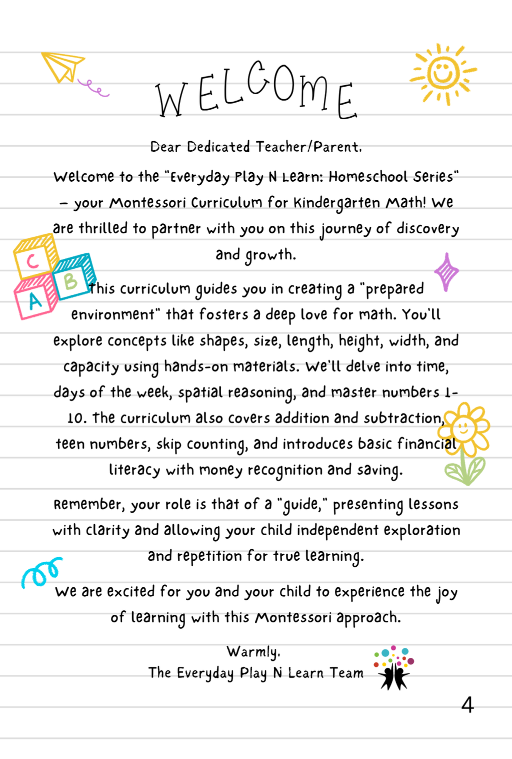 Montessori Kindergarten Math Curriculum & Assessment Pack | Homeschool Teacher Guide