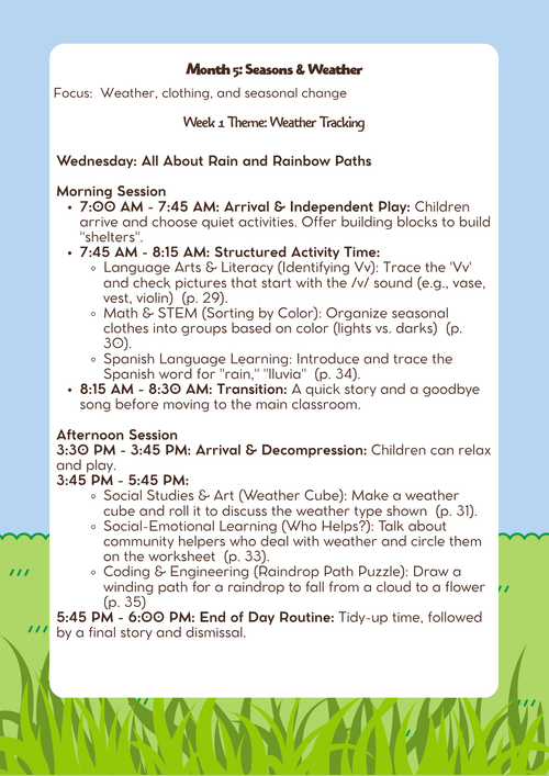 3–4 Years Old- Lesson Plan: Seasons & Weather (Month 5) | Everyday Play N Learn Curriculum Series