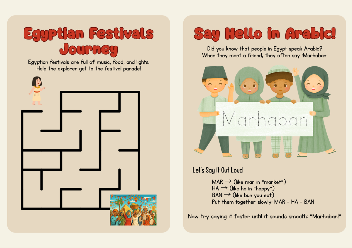 Egypt World Traveler Passport Booklet | Geography & Social Studies Mini Activity Unit