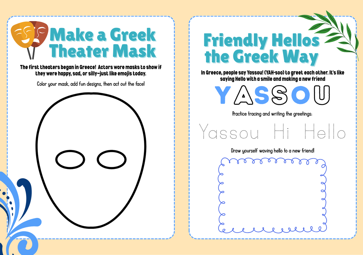 Greece World Traveler Passport Booklet | Geography & Social Studies Mini Activity Unit