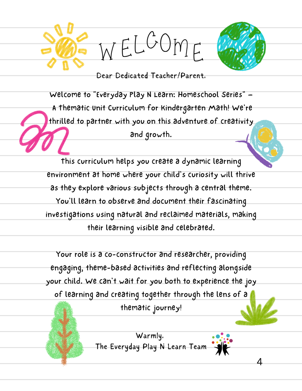 Thematic Unit Kindergarten Math Curriculum & Assessment Guide | Homeschool Teacher Manual