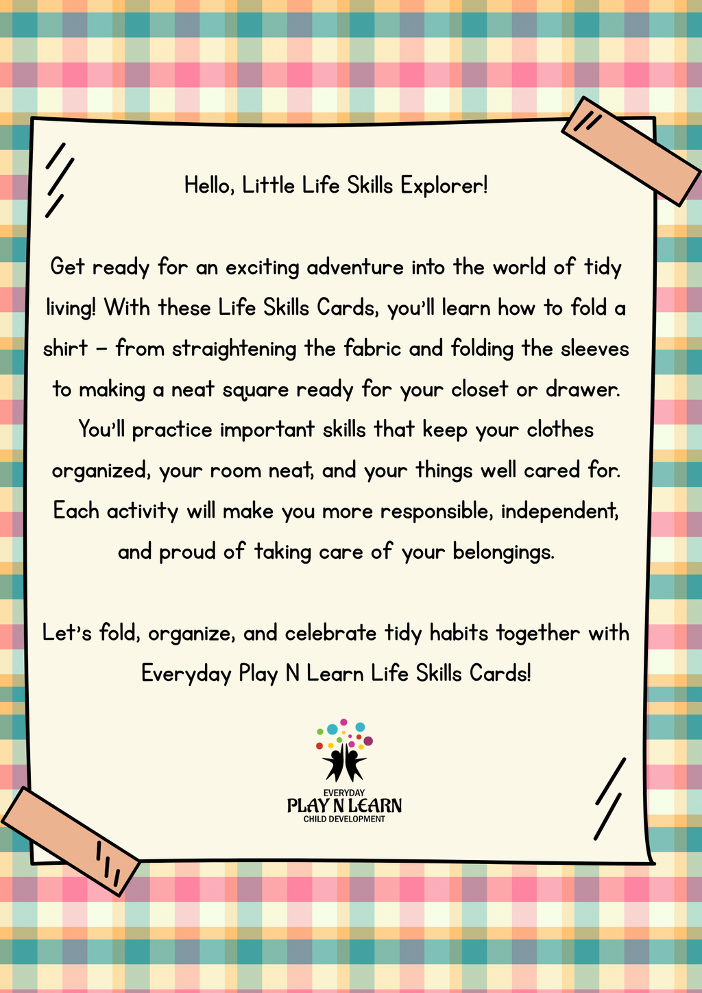 How to Fold a Shirt Life Skill Cards & Routine Checklist | Printable Laundry Practice Flashcards for Kids