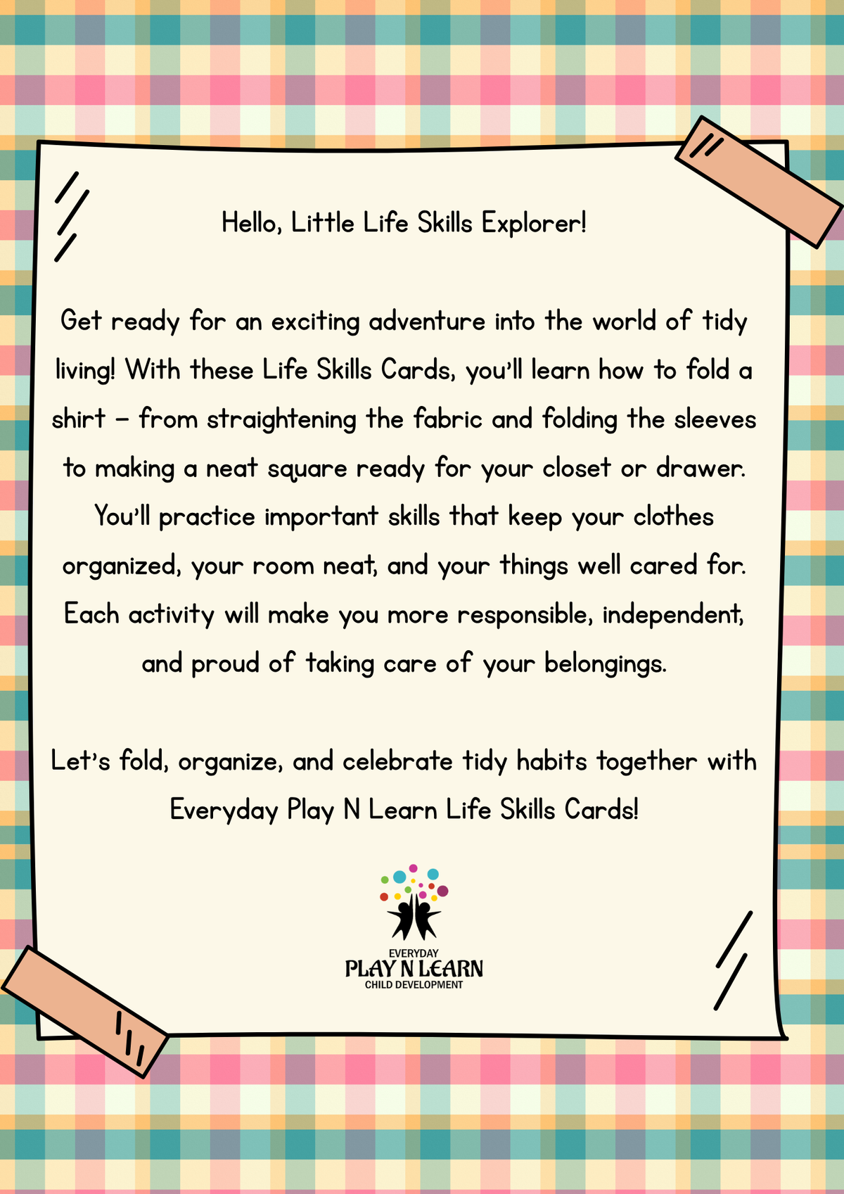 How to Fold a Shirt Life Skill Cards & Routine Checklist | Printable Laundry Practice Flashcards for Kids