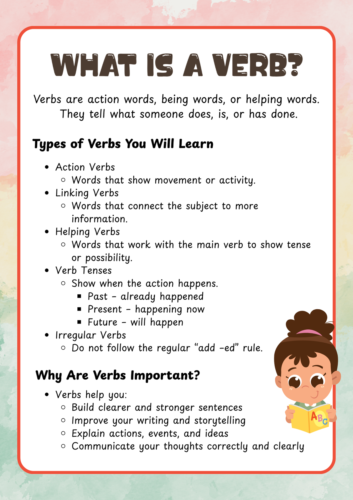 Action Words Adventure Activity Pack (Grades 3-4) | Elementary Verbs & Tenses Worksheets
