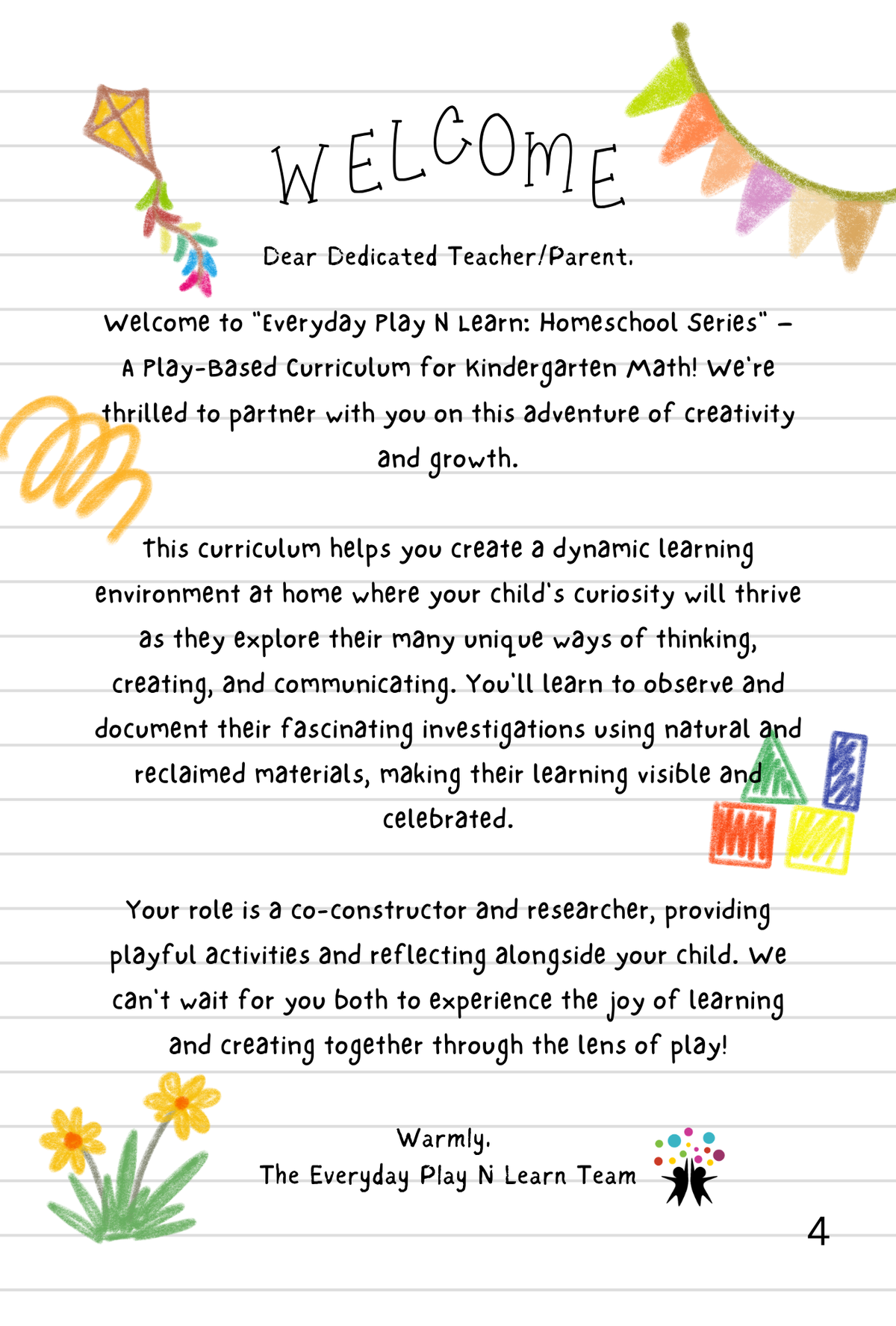 Play-Based Kindergarten Math Curriculum & Assessment Guide | Homeschool Teacher Manual