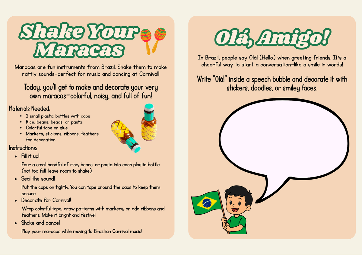 Brazil World Traveler Passport Booklet | Geography & Social Studies Mini Activity Unit