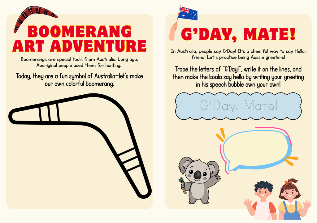 Australia World Traveler Passport Booklet | Geography & Social Studies Mini Activity Unit
