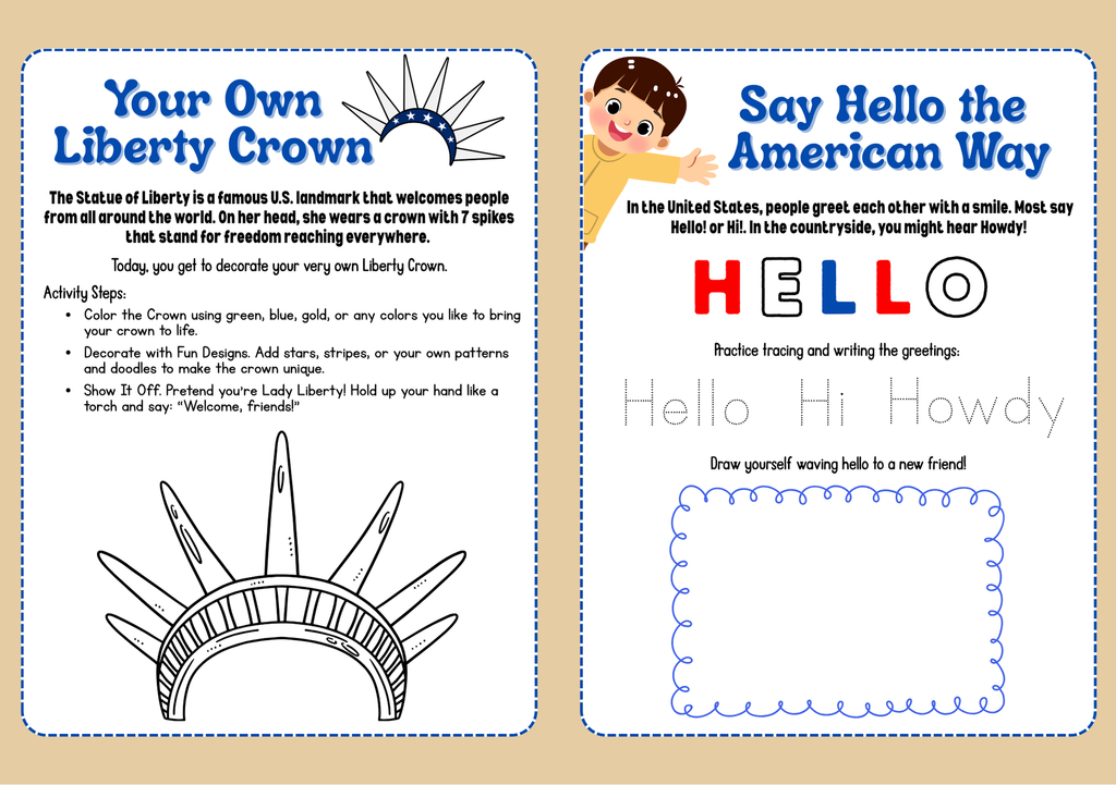 United States World Traveler Passport Booklet | Geography & Social Studies Mini Activity Unit