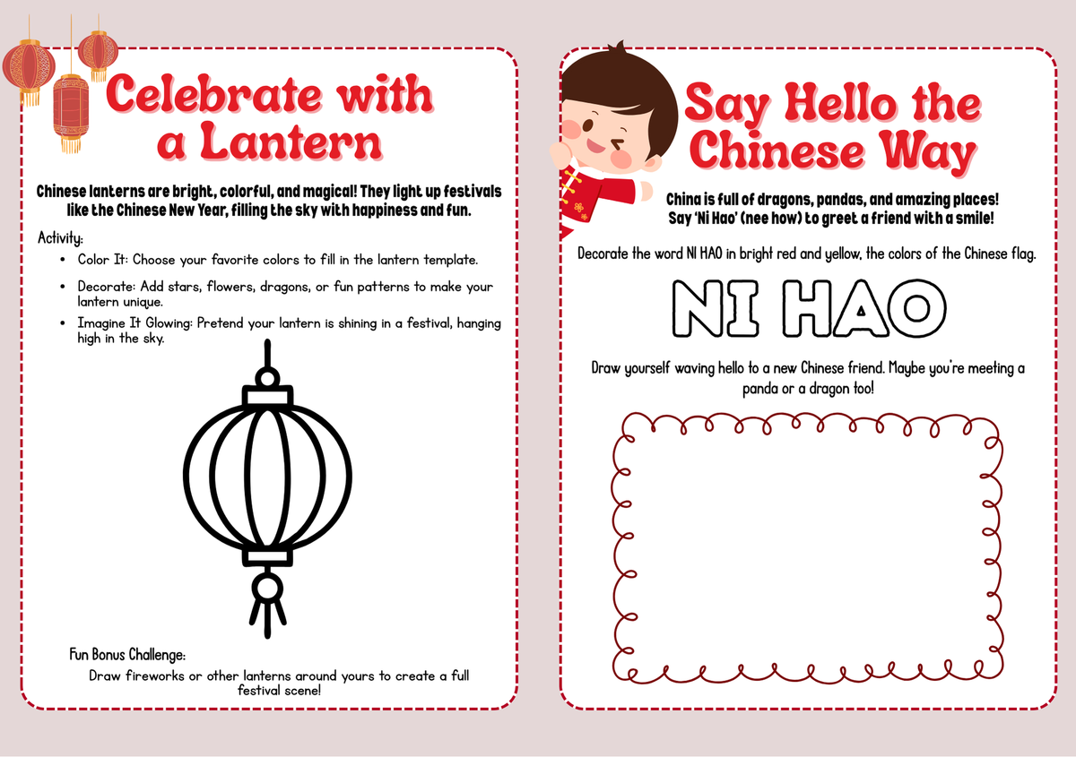 China World Traveler Passport Booklet | Geography & Social Studies Mini Activity Unit