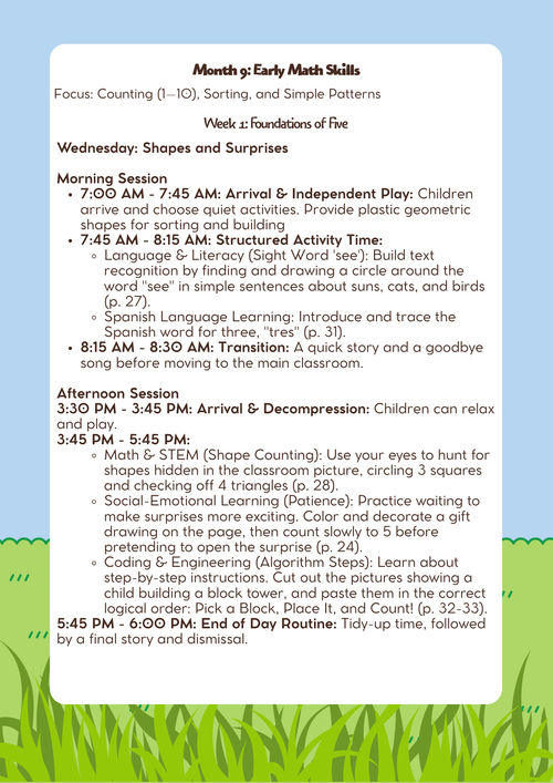 3–4 Years Old- Lesson Plan: Early Math Skills (Month 9) | Everyday Play N Learn Curriculum Series