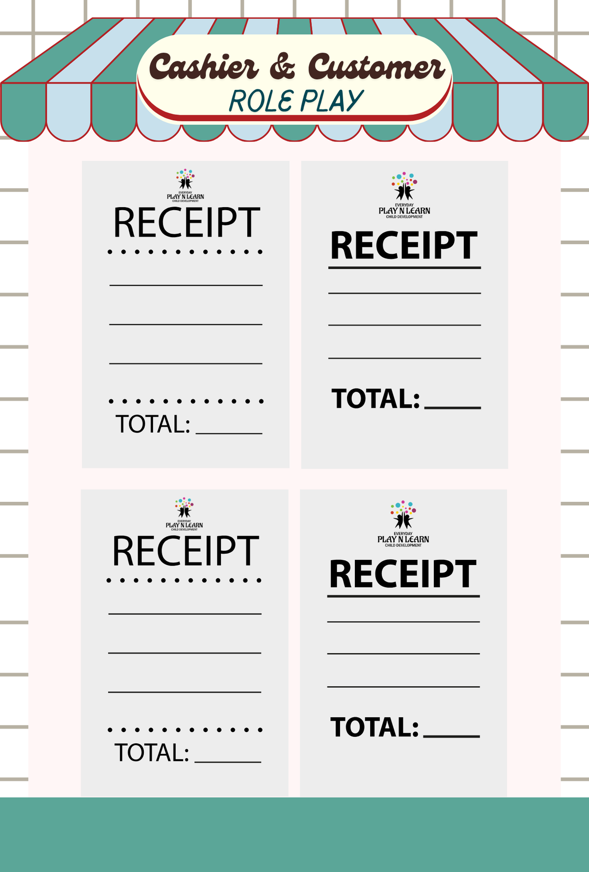 Grocery Store Pretend Play Guide | Printable Market Role-Play & Early Math Activity Workbook