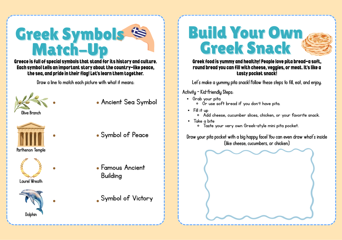 Greece World Traveler Passport Booklet | Geography & Social Studies Mini Activity Unit