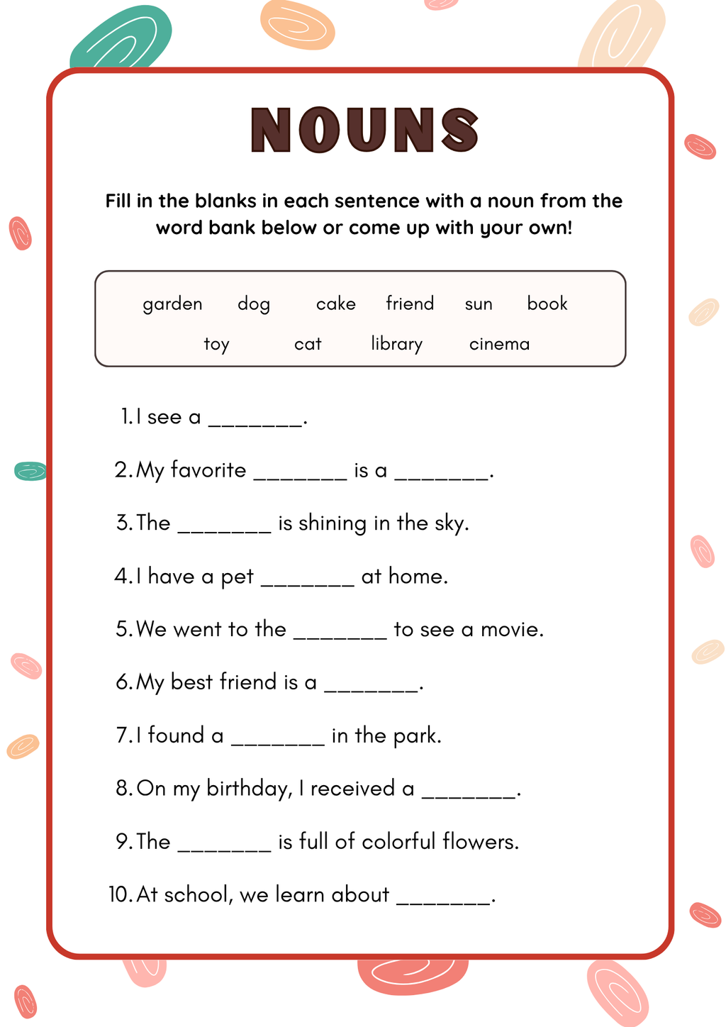 All About Nouns Activity Pack (Grades 5-6) | Middle School Nouns Worksheets