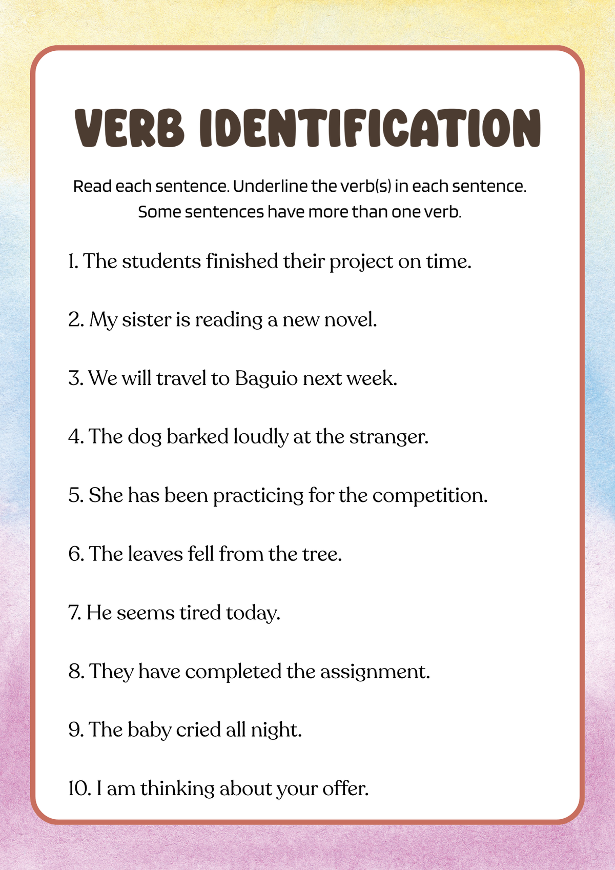 Action Words Adventure Activity Pack (Grades 7-8) | Middle School Verbs & Grammar Worksheets