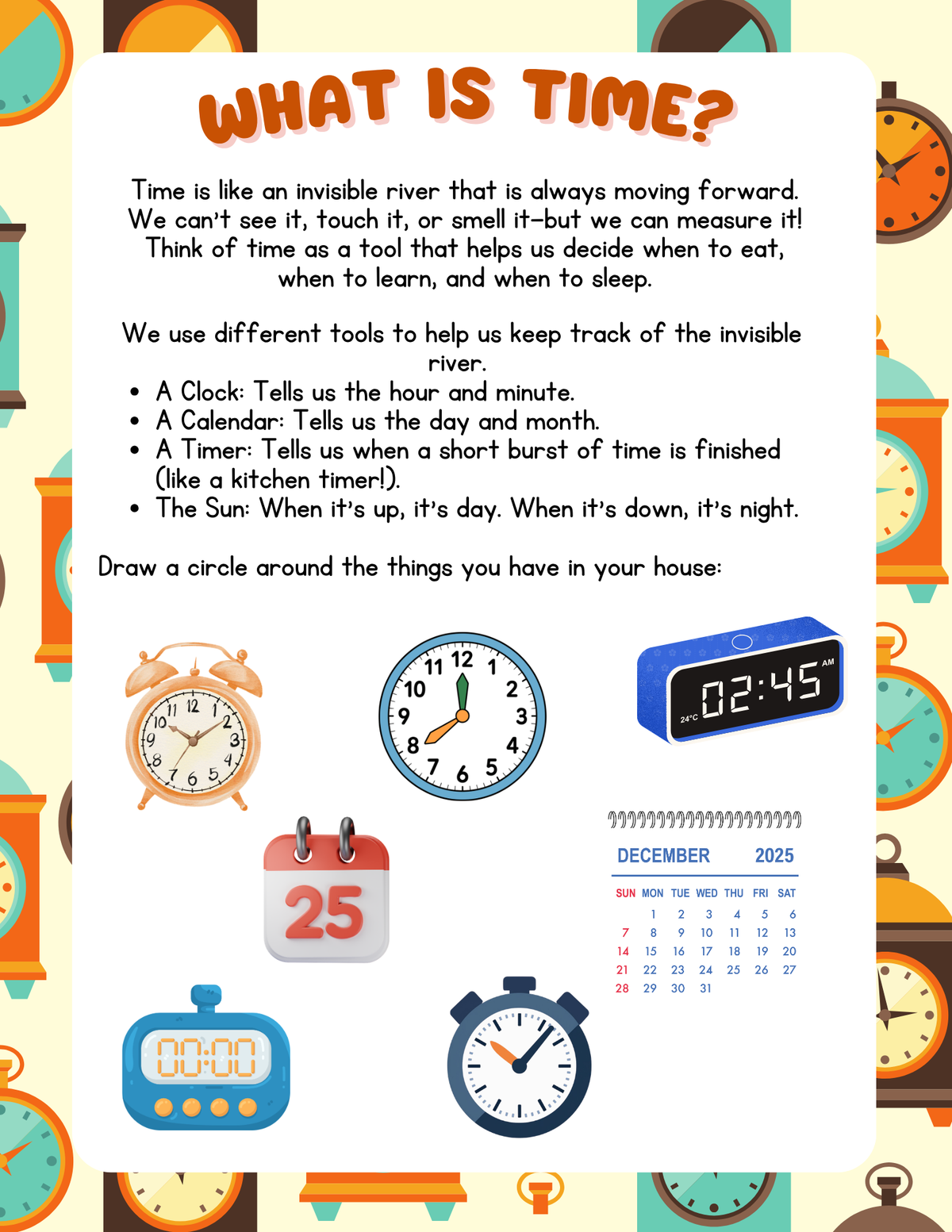Time Management (Before & After Care Series) | Kids Daily Routine & Focus Worksheets