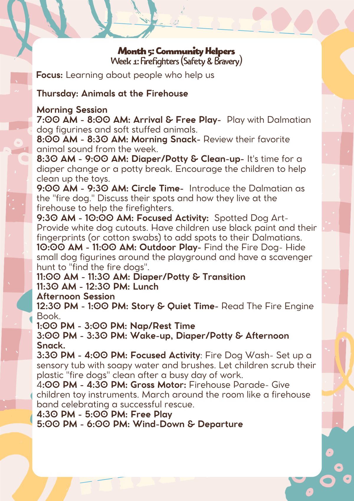 2 Years Old- Lesson Plan: Community Helpers (Month 5) | Everyday Play N Learn Curriculum Series