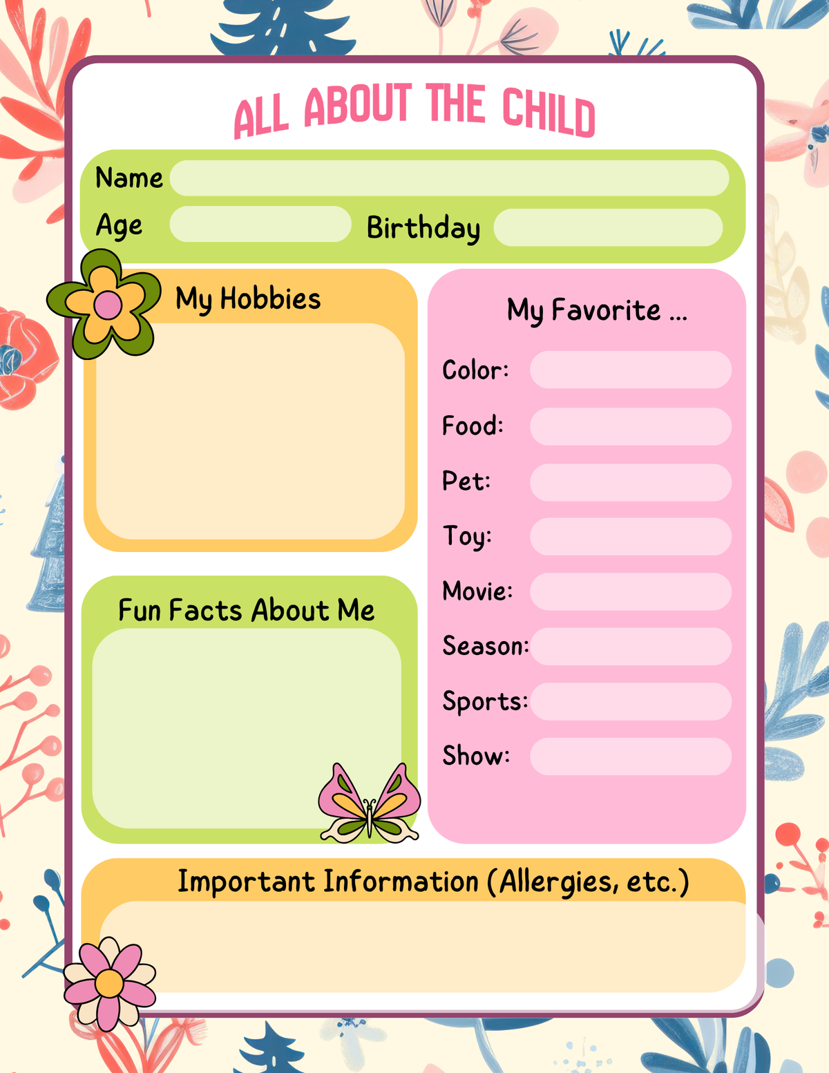 Nanny's Play and Learn- Nanny Activity Book (Ages 3-5) | Printable Daily Log, Early Learning, Crafts & Recipes