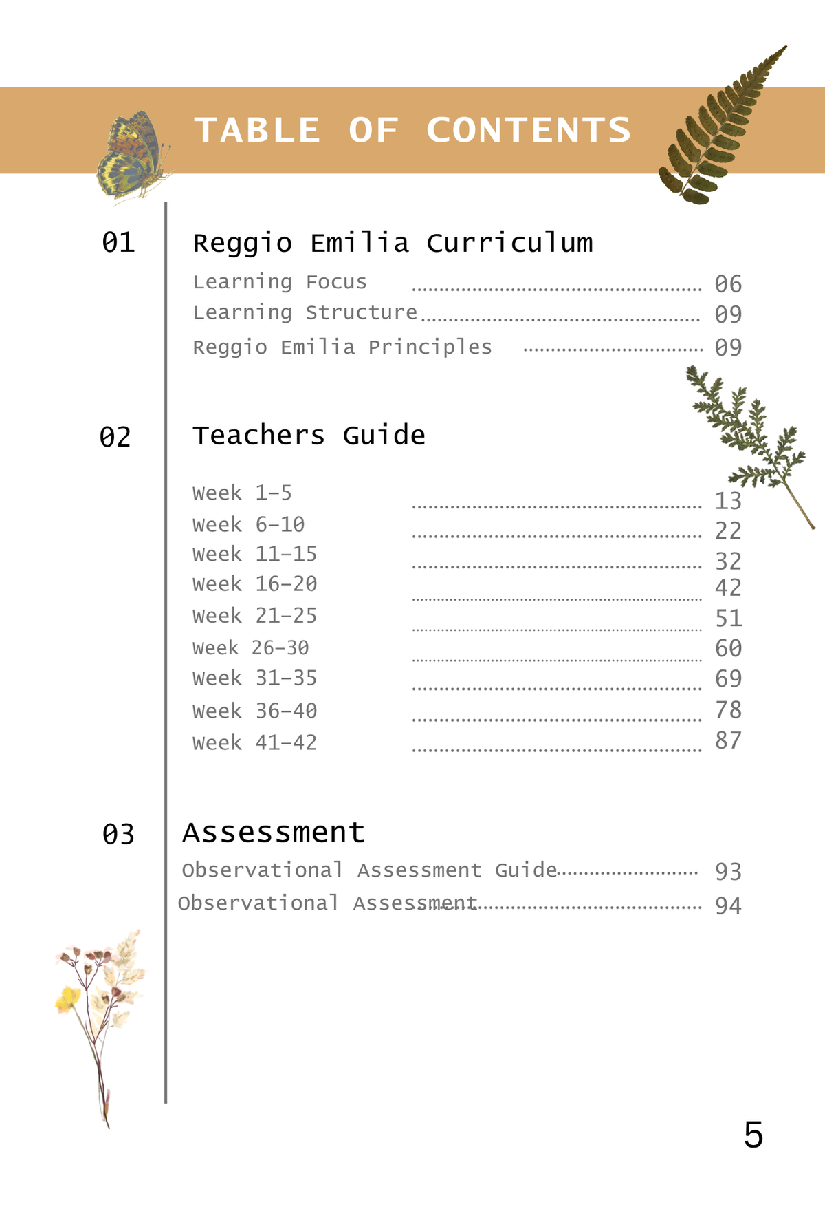 Reggio Emilia Kindergarten Math Curriculum & Assessment Guide | Homeschool Teacher Manual