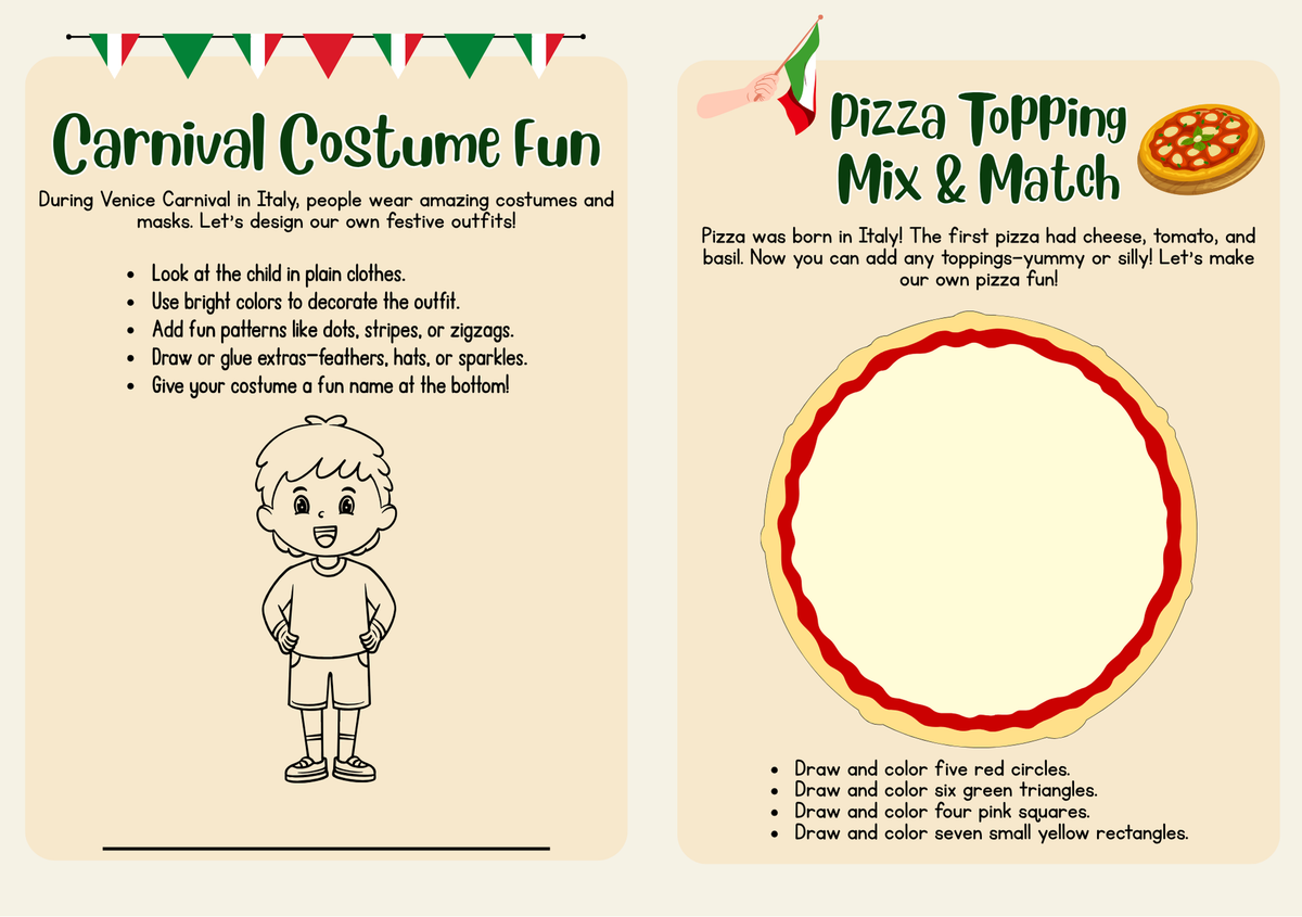 Italy World Traveler Passport Booklet | Geography & Social Studies Mini Activity Unit