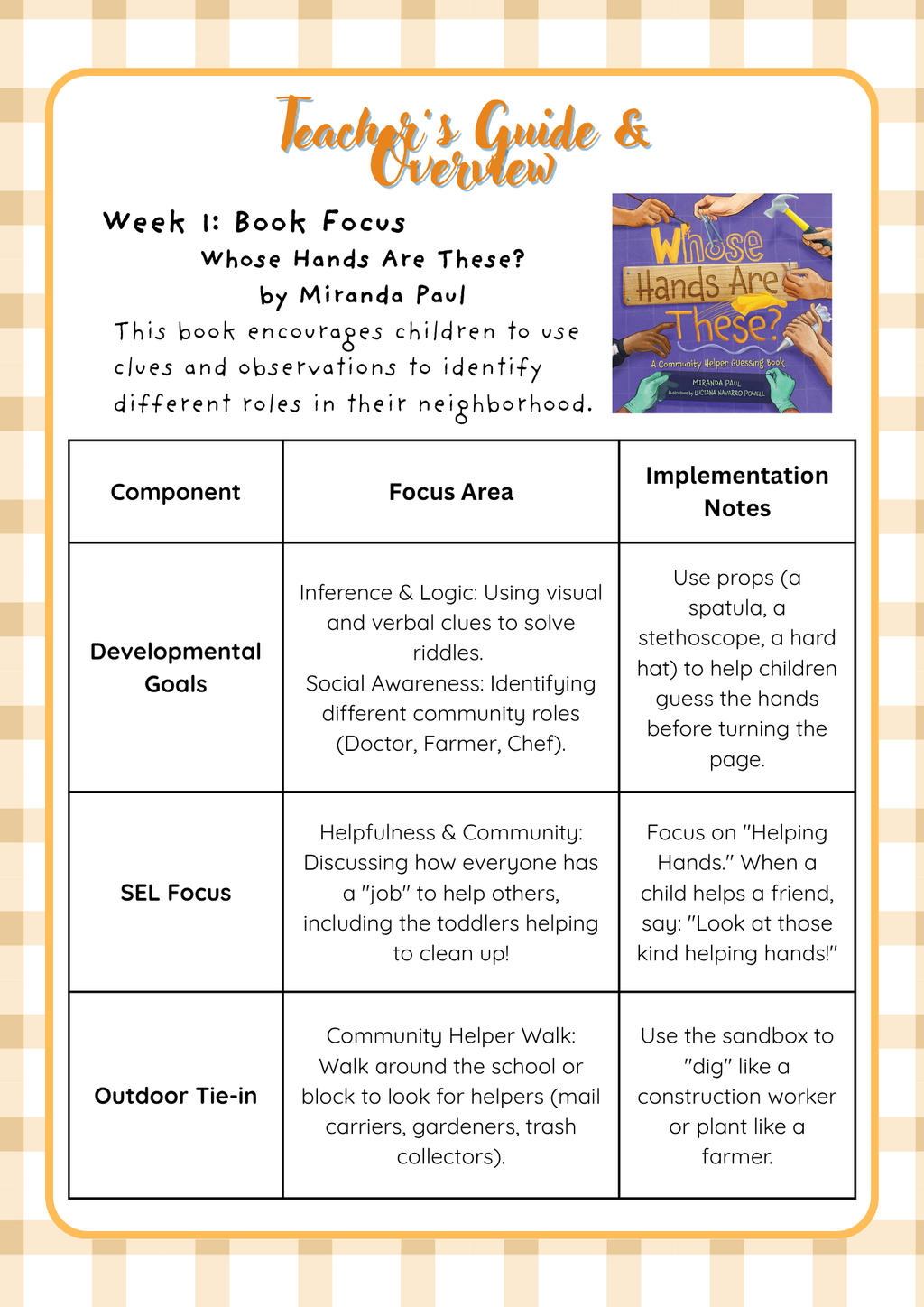 2-Year-Old Classroom: Book Week Adventure Unit: May Teacher's Guide | Everyday Play N Learn Curriculum Series