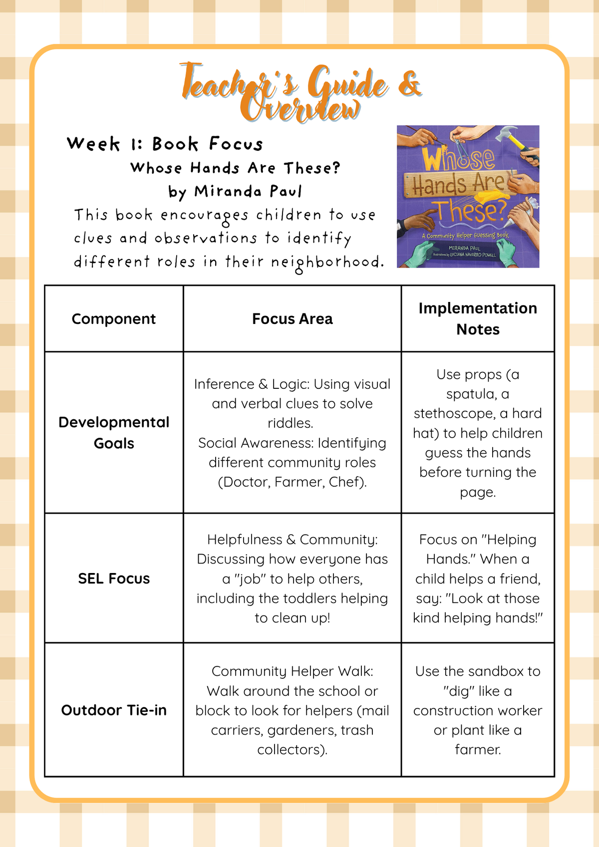 2-Year-Old Classroom: Book Week Adventure Unit: May Teacher's Guide | Everyday Play N Learn Curriculum Series