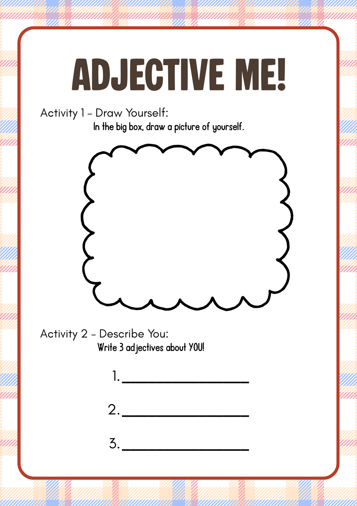 Adjectives Around Me Activity Pack (Grades 1-2) | Elementary Grammar & Describing Words Worksheets