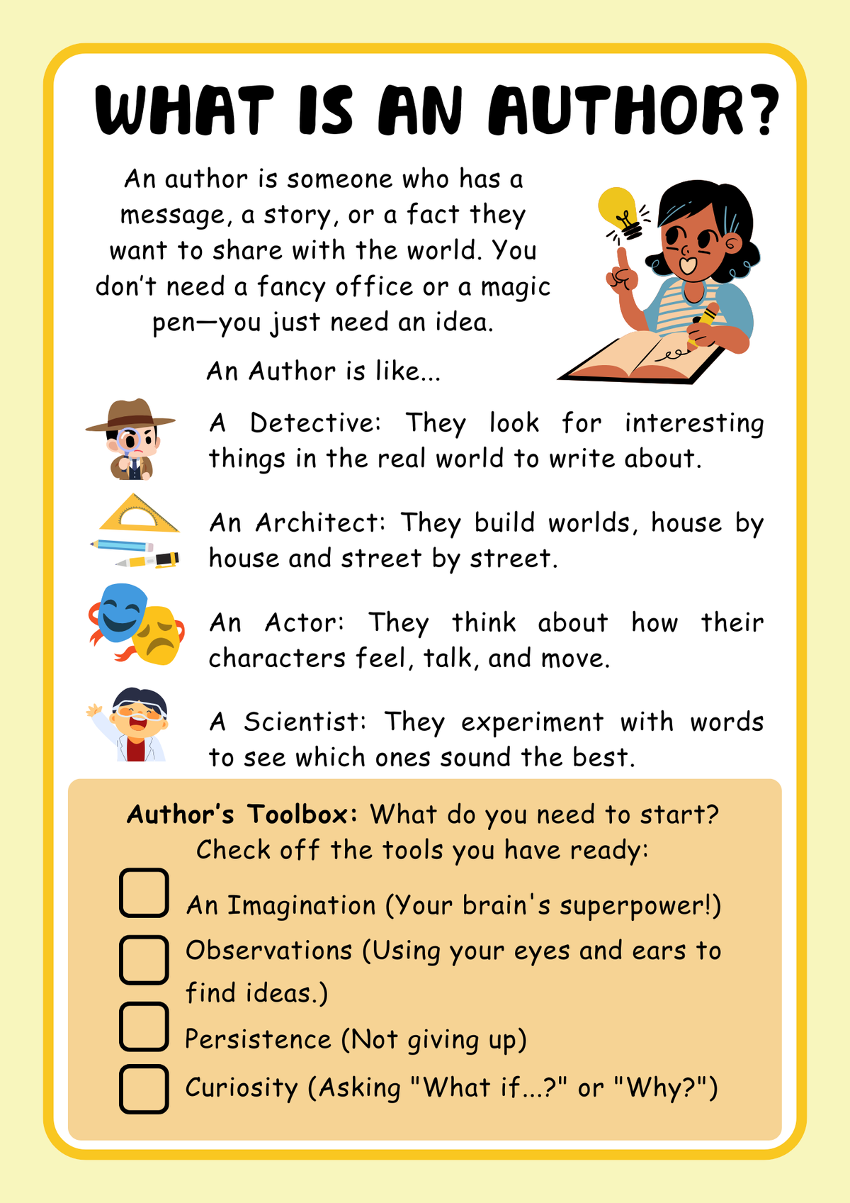 Young Authors Club: Activity Workbook & Creative Writing Guide | Summer Camp