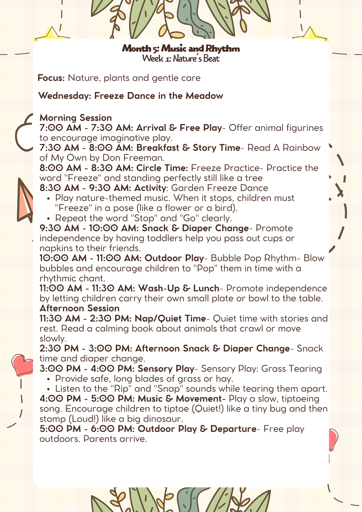 18–24 Months: Lesson Plan: Music and Rhythm (Month 5) | Everyday Play N Learn Curriculum Series