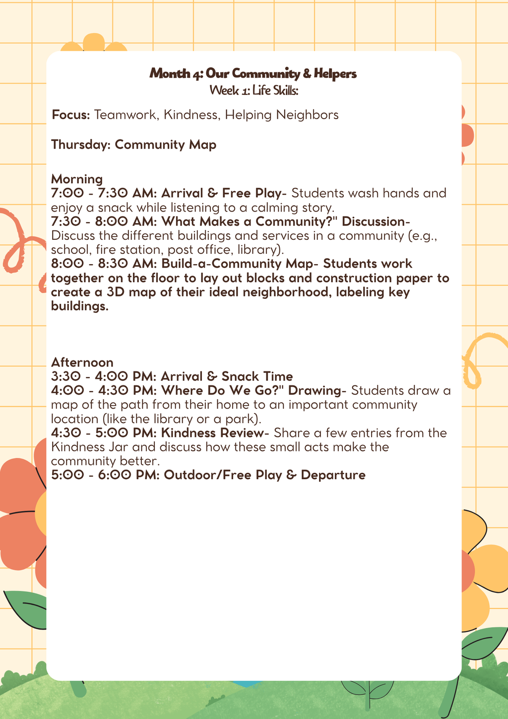 1st–2nd Grade- Lesson Plan: Our Community & Helpers (Month 4) | Everyday Play N Learn Curriculum Series