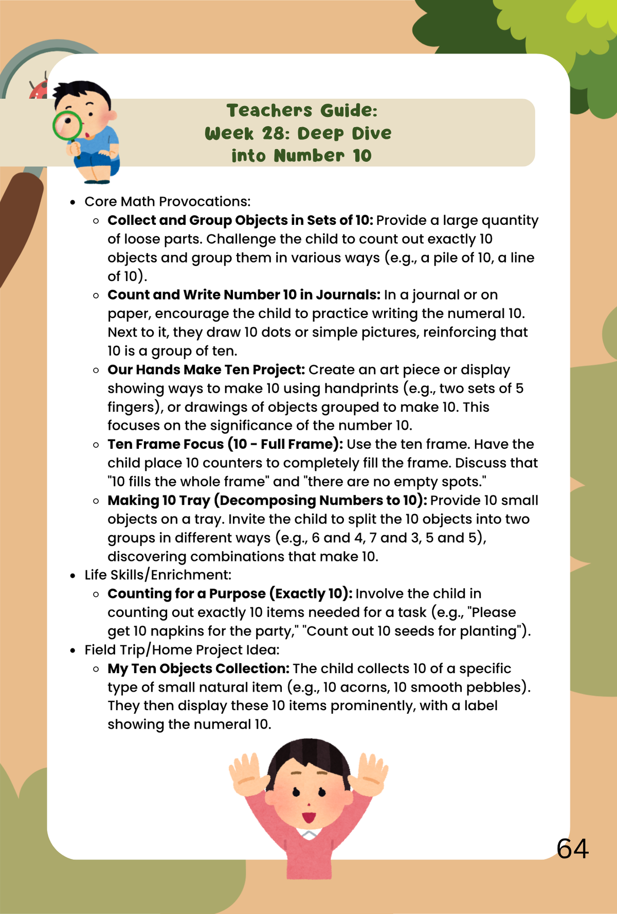Reggio Emilia Kindergarten Math Curriculum & Assessment Guide | Homeschool Teacher Manual