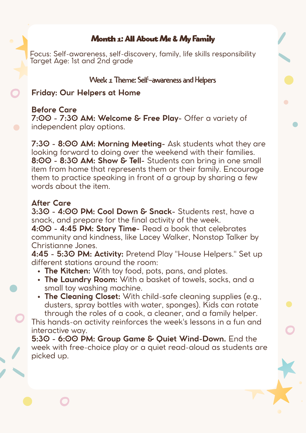 1st–2nd Grade- Lesson Plan: All About Me & My Family (Month 1 ) | Everyday Play N Learn Curriculum Series
