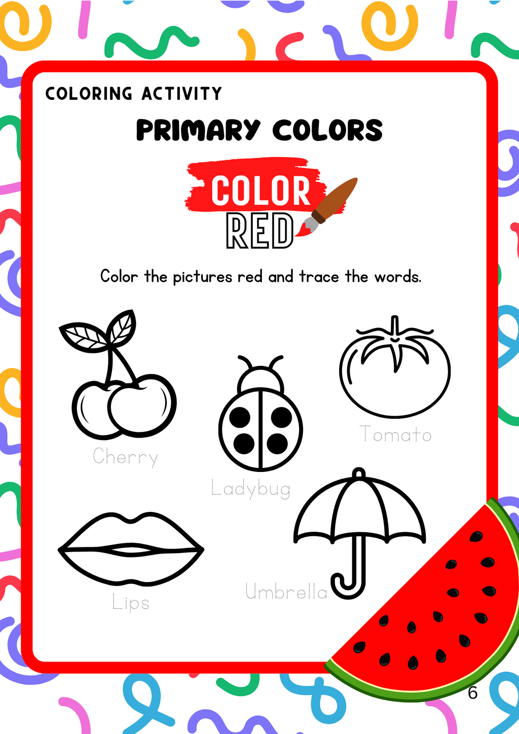 Colors & Shapes Preschool Activity Pack (Ages 3-5) | Color