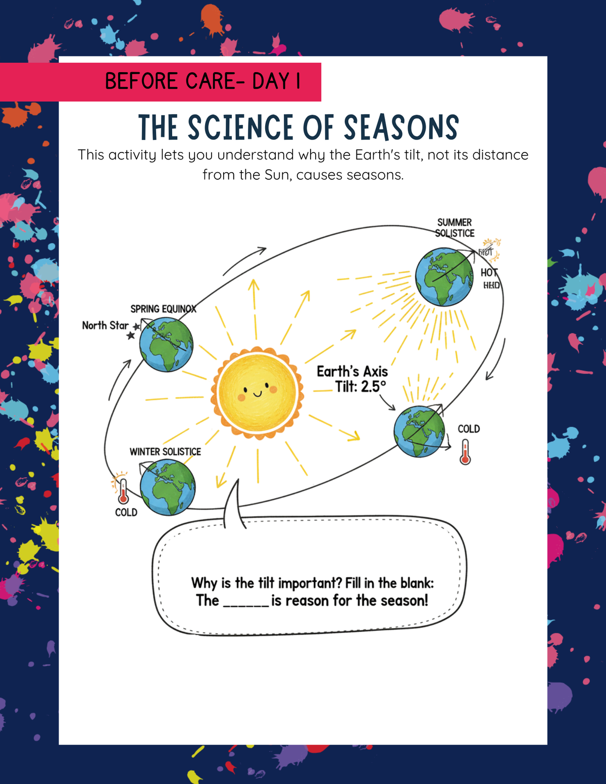Seasons and Global Celebrations Workbook | Learn & Grow Before & After Care Series