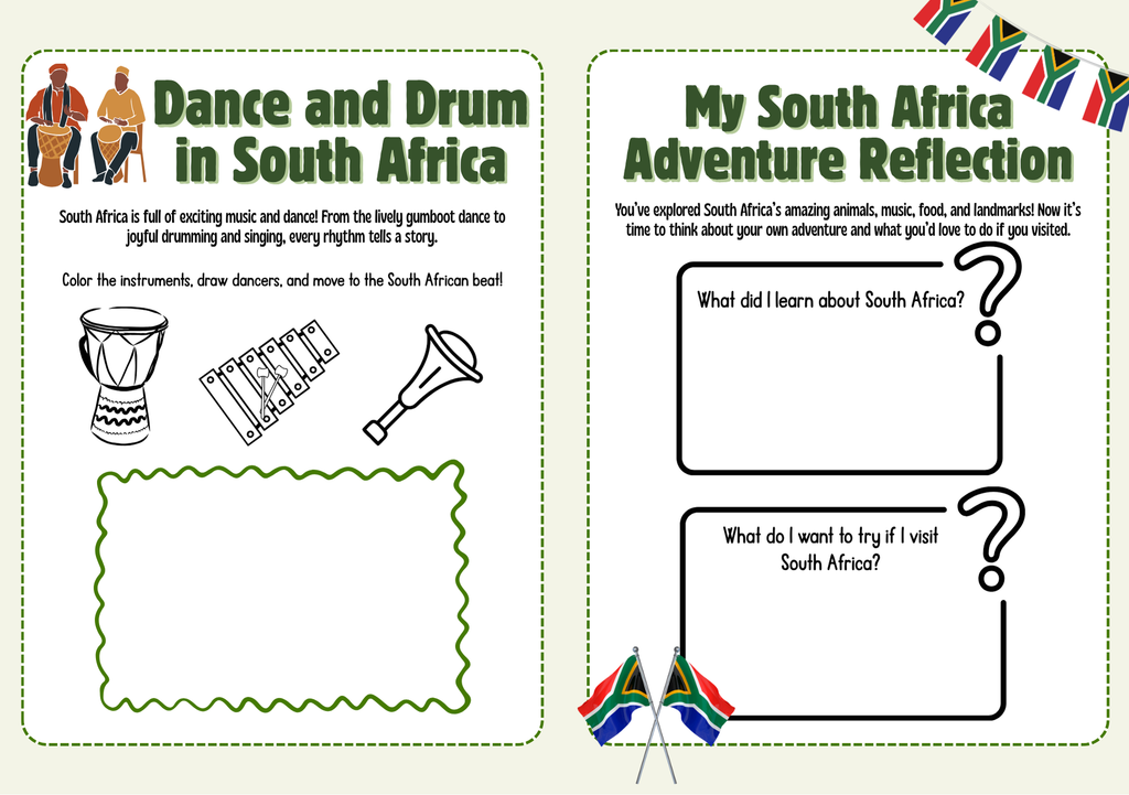 South Africa World Traveler Passport Booklet | Geography & Social Studies Mini Activity Unit