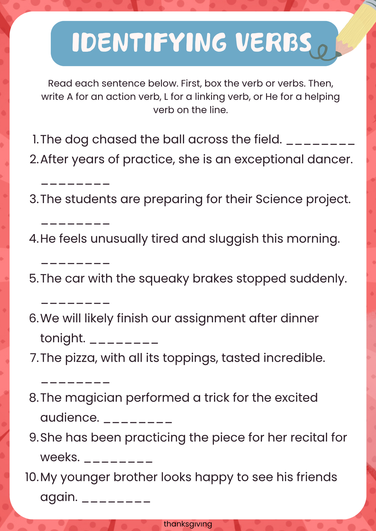 Verbs & Tenses (5th–6th Grade): Build Strong Sentences Supplemental Activity Unit (Sample)| Everyday Play N Learn Curriculum Series