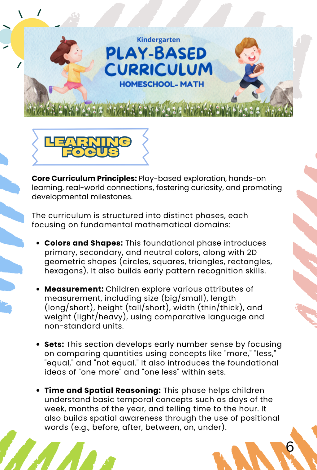 Play-Based Kindergarten Math Curriculum & Assessment Guide | Homeschool Teacher Manual