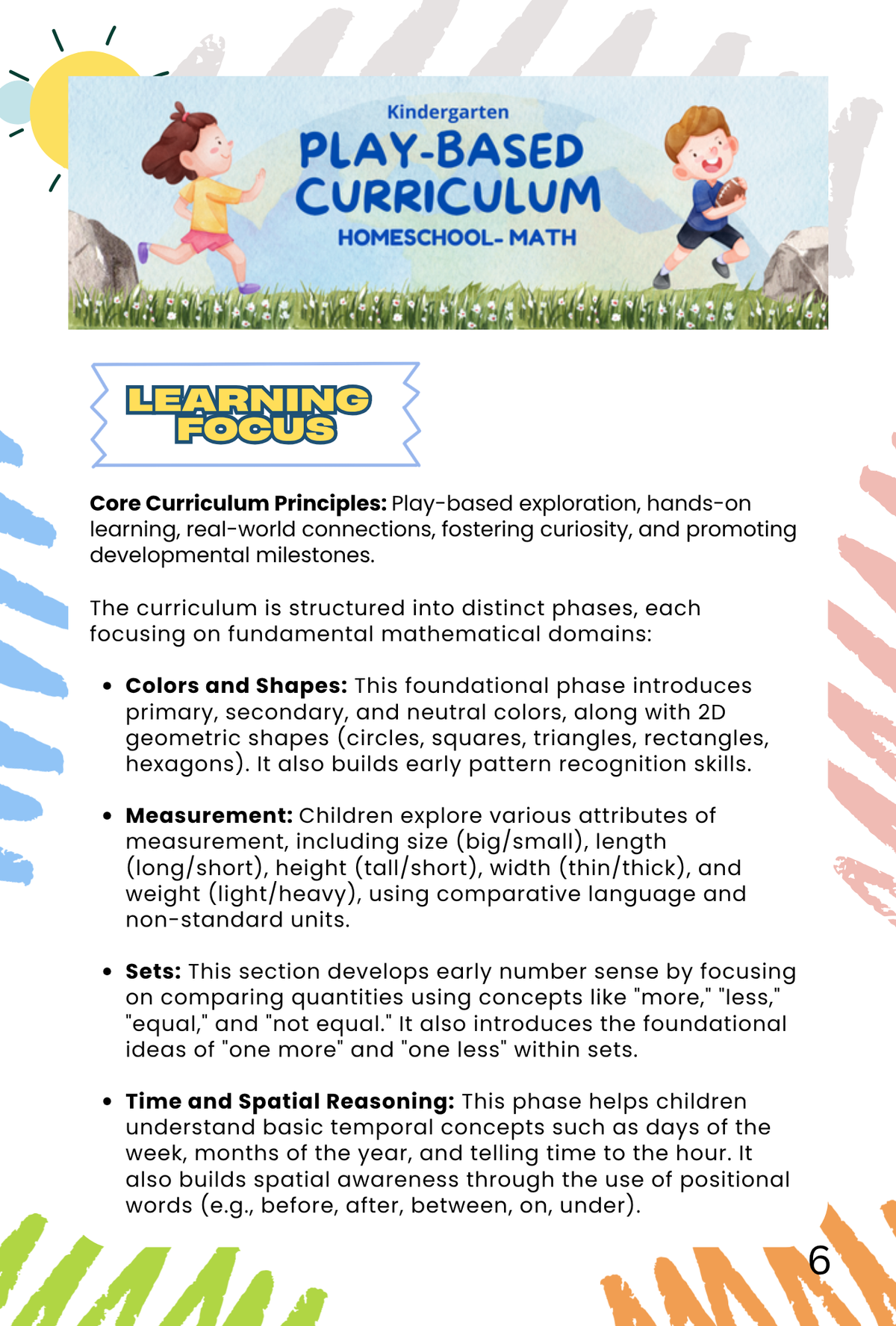 Play-Based Kindergarten Math Curriculum & Assessment Guide | Homeschool Teacher Manual