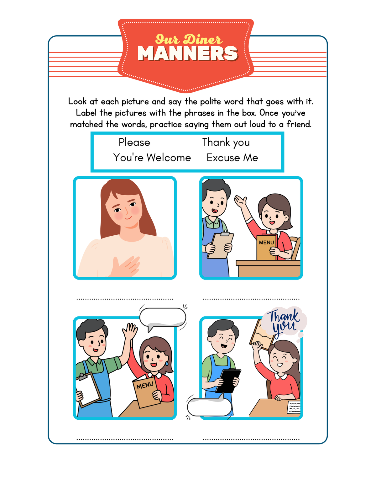 Diner Pretend Play Activity Guide | Printable Restaurant Role-Play & Applied Math Workbook