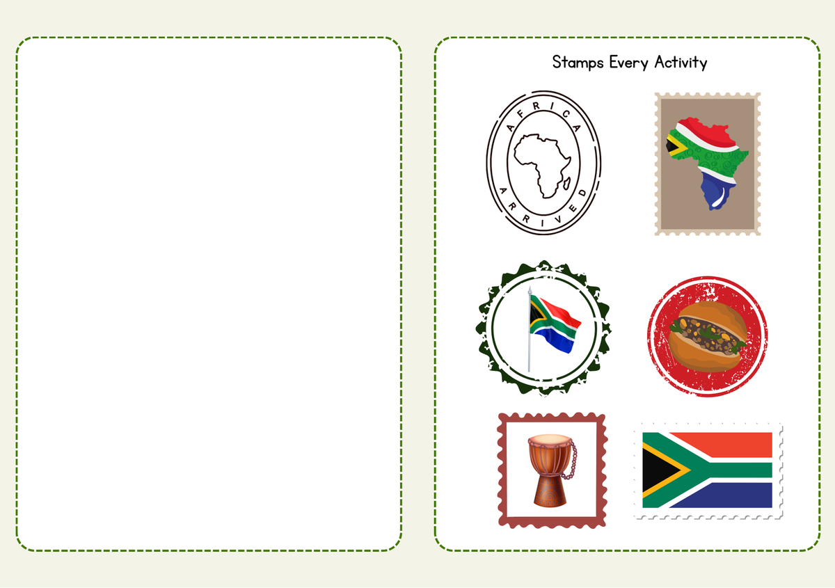 South Africa World Traveler Passport Booklet | Geography & Social Studies Mini Activity Unit