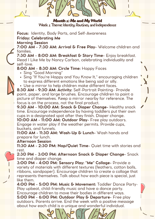 18–24 Months: 1 Lesson Plan: Me and My World (Month 1) | Everyday Play N Learn Curriculum Series
